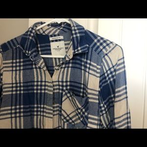 American Eagle Flannel Plaid Shirt Boyfriend fit